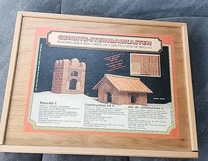 Gerbitz Steinbaukasten Brick Building set Real fired clay bricks with tools - Picture 1 of 5