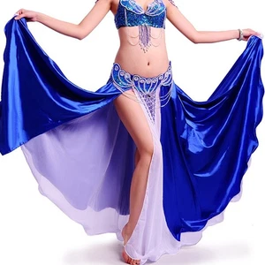 C236  Bauchtanz Kostüm Rock mit Schlitz Tribal Fusion  Belly Dance - Picture 1 of 13