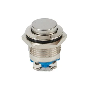 Waterproof 16mm Metal Button Switch 12V Silver Contact Easy Installation - Foto 1 di 17