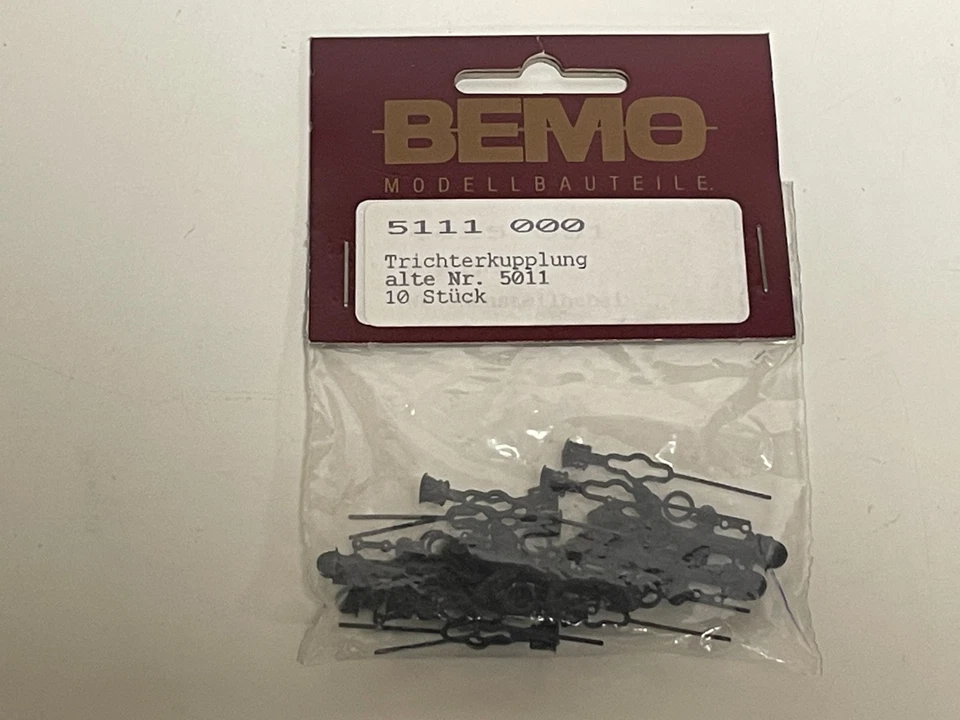 Bemo 5111 000 -H0e- Funnel coupling 10 pieces - 1 new bag - Photo 1/1