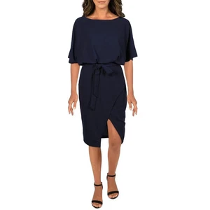 AX Paris Damen-Midikleid marineblau Knie Tag bis Nacht Größe 4 neu ohne Etikett - Bild 1 von 3