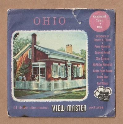 Complete set of three vintage View-Master reels Ohio the Buckeye State 1954 - Image 1 of 2