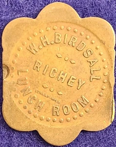 Richey, Montana, W. H. Birdsall Lunch Room, GF 5c in Handelsmarke - Bild 1 von 2