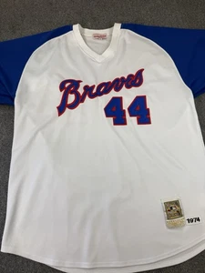 Mitchell and Ness 1974 Style Hall of Fame Hank Aaron Atlanta Braves Trikot 3XL - Bild 1 von 8