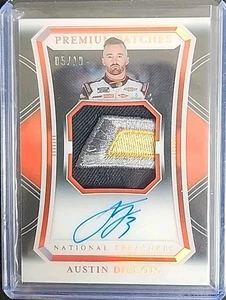 Austin Dillon 2021 Panini National Treasures NASCAR Premium Patches Auto #05/10 - Picture 1 of 3