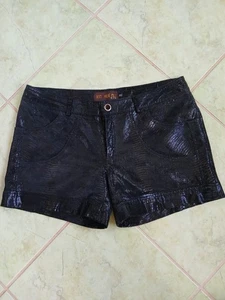 * Glänzende echt Leder Hose Lederhose Shorts schwarz Größe 42 * - Bild 1 von 5