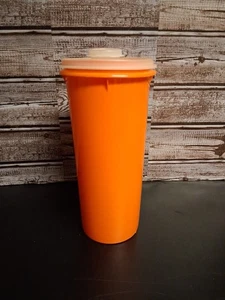 TUPPERWARE 262-10 ORANGE BEHÄLTER 32 Unzen mit Klappdeckel Vintage 70er - Bild 1 von 7
