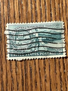 3-cent Washington Territory Centennial United States Stamp used - Picture 1 of 4