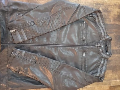 BKE Men's Black Faux Leather Jacket Size Large - Image 1 of 4