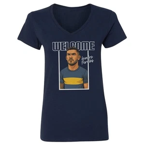 Welcome Leandro Paredes Inspired - Boca Fans Tribute Ladies' V-Neck Tshirt - Picture 1 of 3