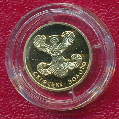 MONEDA DE ORO 9999 HRYUNI SCYTHIAN UCRANIA 2008 2 1,24 GRAMOS CAJA DE ORO PURO Y CERTIFICADO DE AUTENTICIDAD Foto 1 de 4