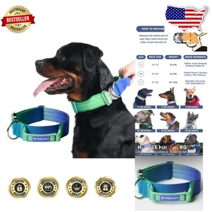 Tactical Dog Collar L Heavy Duty Nylon Control Handle Large Dogs - Picture 1 of 9
