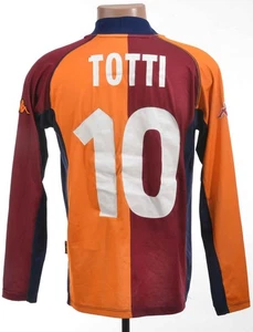 AS ROMA 2001/2002 DRITTES FUSSBALLTRIKOT KAPPA GRÖSSE L ERWACHSENE EUROPÄISCHE TOTTI 10 - Bild 1 von 15