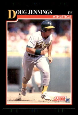 1991 Baseball Score Doug Jennings Oakland Athletics #819 - Image 1 of 2
