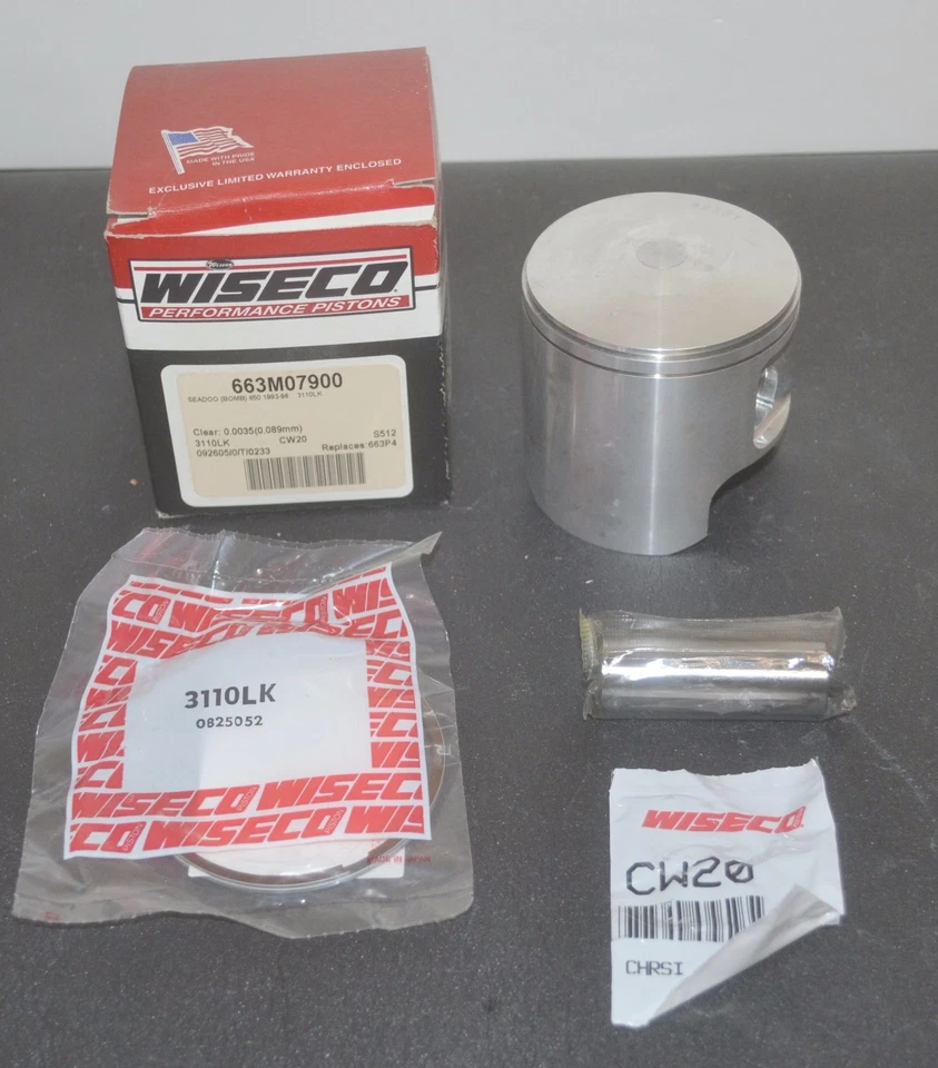 WISECO 663M07900 666cc +1mm OVER BIG BORE PISTON SEADOO XP GTX 650 SPEEDSTER PWC - Image 1 of 1