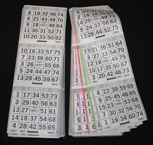 BINGO PAPER Cards Sheets 3 on 5 Gray Border - 25 pack - Picture 1 of 2