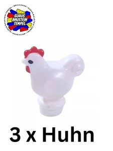 LEGO 3x Pollo Pollo Pollo 95342 Viedo Blanco Animal City Granja Animales - Imagen 1 de 2