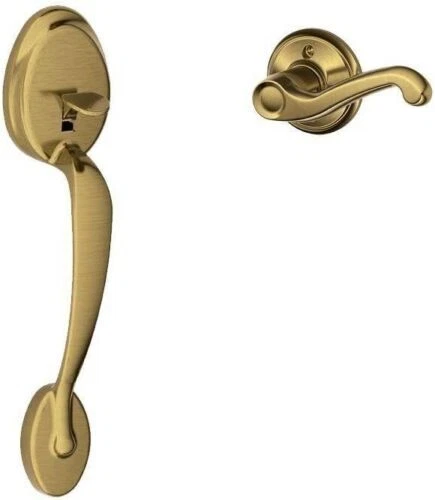 Manija de puerta de entrada Schlage Plymouth con puerta estilo para zurdos FE285 CAPA FLA LH Foto 1 de 1