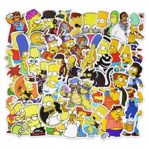 50pcs Simpsons Skateboard Stickers Vinyl Laptop Luggage Decals Dope Sticker Lot - Picture 1 of 6
