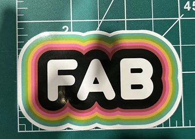 FAB - Word Art - Vinyl Decal Sticker Bomb Tumbler Laptop Skateboard FABULOUS - Image 1 of 4