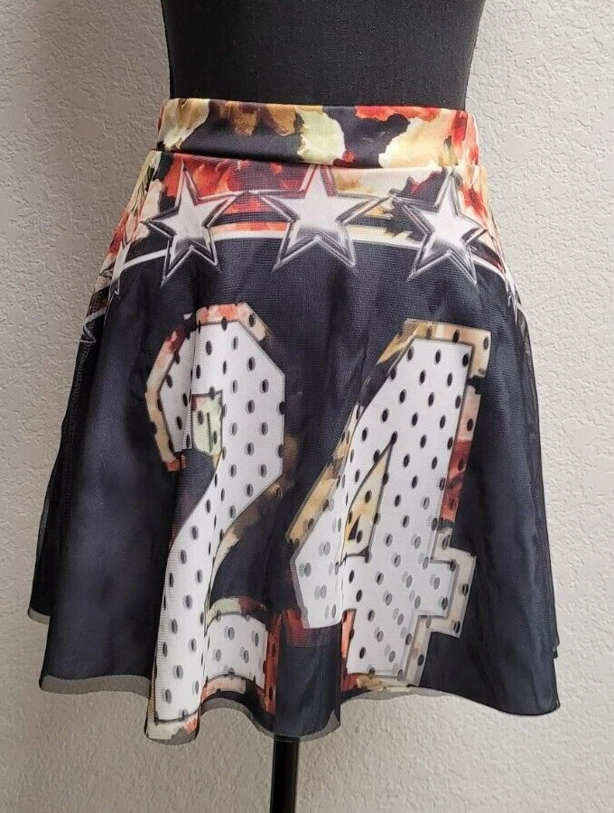 Юбка (S) Rue 21 разноцветная. Sheer Overlay #24 графика. Эластичная талия. Очень милый - Изображение 1 из 4