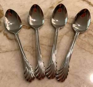 4 Yamazaki Cove Stainless Flatware Swirls: Soup Spoons - 3 SETS AVAILABLE - Picture 1 of 7
