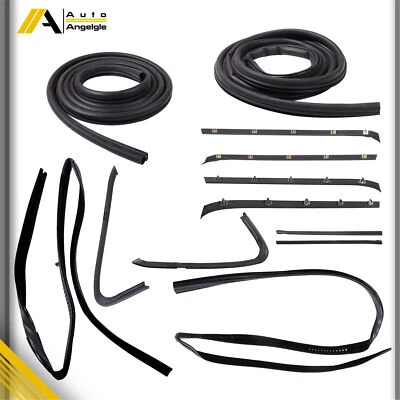 Durable Black Weatherstrip Kit Rubber For Chevy GMC Pickup Truck Doors 1973-1980 - Изображение 1 из 4