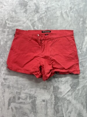Polo Ralph Lauren Womens Sz 10 Designer Red Denim Shorts Mid Rise Mini Beach - Image 1 of 4