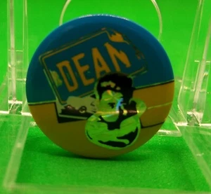 Pinback de botón de lámina arco iris de 1" RARO de colección James Dean - Imagen 1 de 2