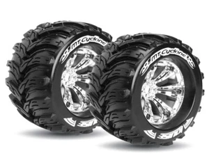 LOUISE 3.8 CYCLON Reifen auf Offset Chrome Felge Monster Truck LOUT3220CH E-Revo - Bild 1 von 1