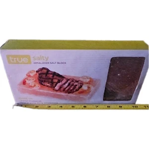 TRUE Salty Himalayan Salt Block 10" x 5.5" x 1 3/4" NEW IN BOX - Picture 1 of 3