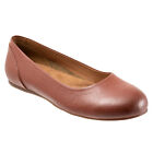 Softwalk Sonoma S1862-650 Womens Brown Narrow Leather Ballet Flats Shoes 7.5