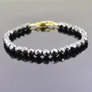 5 mm Black Diamond Unisex Bracelet 7.5 Inches Quality AAA Certified - Picture 1 of 8