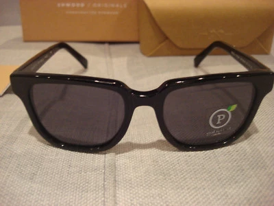 SHWOOD MENS PRESCOTT BLACK MAPLE POLARIZED SUNGLASSES WAPBMAGP - NEW WITH CASE - Image 1 of 4