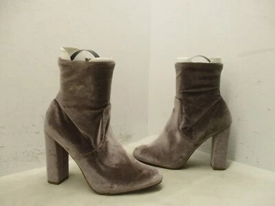 Steve Madden Edit Lavanda Terciopelo Cremallera Tacón Alto Botines Mujer Talla 8.5 M Foto 1 de 4