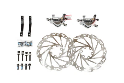 Juin Tech R1 Road Cyclocross Gravel Cycling Bike Hydraulic Disc Brake Set Gray - Image 1 of 4