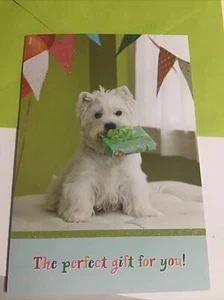 Happy Birthday Religious Cute Dog Terrier Blessed God’s Goodness Greeting Card - Picture 1 of 6