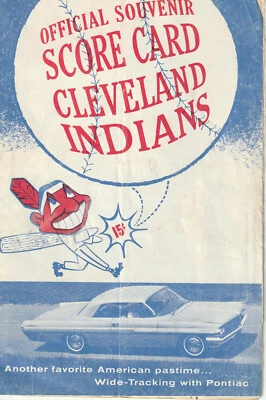 1962 Cleveland Indians Scorebook vs Los Angeles Angels AG21 - Image 1 of 4