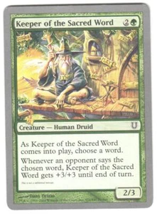 Magic_the_gathering Unhinged Keeper of the Sacred Word #101 2004,MTG,LP Common - Picture 1 of 2