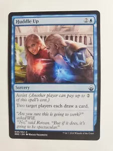 MTG Magic The Gathering Card Huddle Up Sorcery Blue Battlebond 2018 - Picture 1 of 2