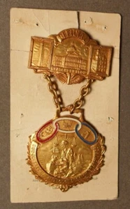A713 Odd Fellows Badge: Boston, 96th Sovereign Grand Lodge Session 1920 (Pilgrim - Picture 1 of 3