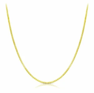 18 Karat Massiv Gelbgold Box Kette Halskette (0,6 mm) 16 Zoll-18 Zoll-20 Zoll Länge - Bild 1 von 7