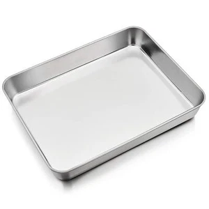 Stainless Steel Sheet Cake Pan Rectangular Baking Pan for Lasagna Brownie Mea... - Picture 1 of 7