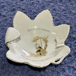 Holly Hobbie Special Moments Candy Dish Trinket Holder Bowl W Butterfly 1974 - Picture 1 of 5