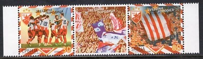 1732 - SERBIA 2021 - Familia Estrellas Rojas - Fútbol - Escudo - Juego MNH Foto 1 de 2