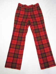 Vintage Corbin Scottish Tartan Hose Herren rot kariert gerades Bein Bloomingdale's - Bild 1 von 10