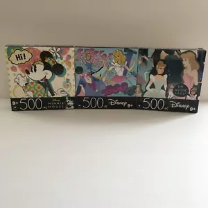 Confezione 3 Puzzle Disney Cardinal 500 Pezzi Spedizione Gratuita Nuovi con Scatola - Foto 1 di 2