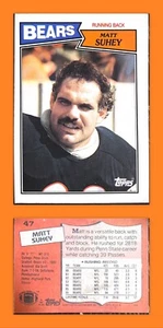 ⚓️🏈Matt Suhey 1987 Topps #47 Bears Football Card - Picture 1 of 1