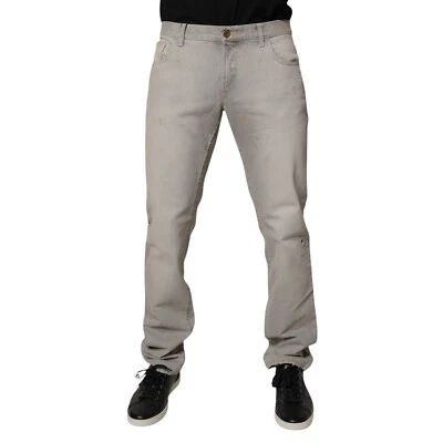 DOLCE & GABBANA Jeans Light Gray Cotton Skinny Denim Trouser IT44/W30/XS 490usd - Image 1 of 4