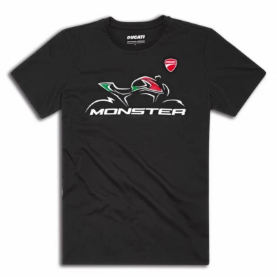 DUCATI MONSTER Sketch kurzarm T-Shirt Shirt schwarz NEU !!